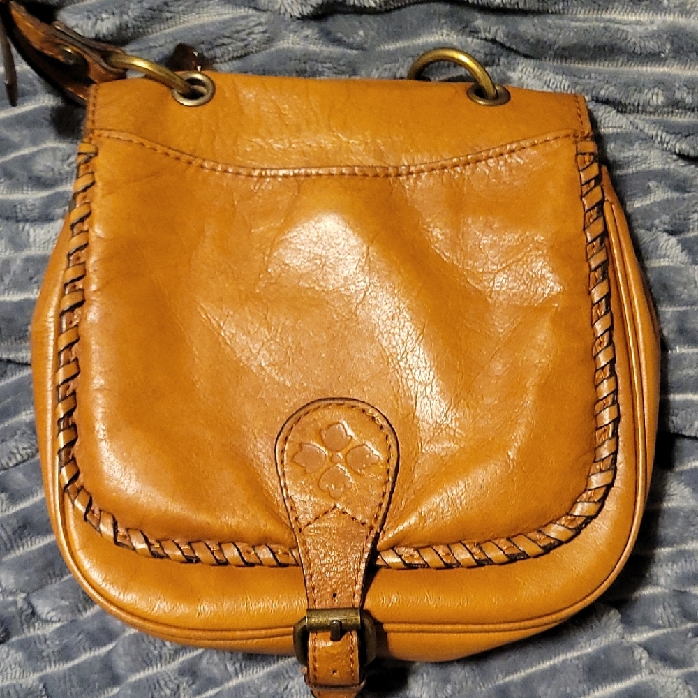 Patricia Nash Tan Leather Crossbody Bag